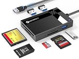 WARRKY USB 3.0 Kartenlesegerät Highspeed 7 in 1 SD Kartenleser USB 3.0 für 3xUSB 3.0/ TF/MS/CF/SD Card Reader, SD Kartenleser für Windows XP/MAC OS/Chrome OS/Linux