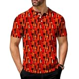Poloshirt Herren 3D Digitales Drucken Trend Casual T-Shirt Leichte Mode Persönlichkeit Kurzarm Klassisch Komfortabel Atmungsaktiv Sportshirt AA-08 5XL