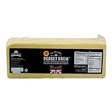 Food-United CHEDDAR-KÄSE-BLOCK English Farmhouse Dorset Drum 2,5kg DOP mature cheddar cheese 12 Monate gereift englischer Schnittkäse perfekt zu Burgern N