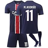Fußball Trikot Fußballt Hause/Auswärts Fußballtrikot für Kinder Herren Jungen Fussball Jersey Football Trikots Sportshirt Junge Football Training T-shirts (H-11, XXL)