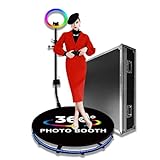 GERAZAHO 360-Grad-Fotoautomat für Partys, drahtlose Steuerung, automatische Drehung, mit RGB-Ringlicht, Zeitlupenvideo für 5–7 Personen, anpassbares Log