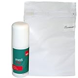 Medi Fix Klebe-Lotion für sicheren Halt von Kompressionsstrümpfen inklusive Olanmarp Wäschenetz - Hautkleber - Haftkleber (1 X 50 ml)