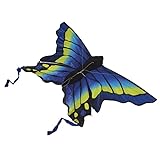 Schmetterlingsdrachen, lebendiger Drachen, einfach zu fliegen, 133 x 70 cm, einleinig, schön für Picknick