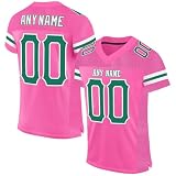 Personalisiertes American FootballTrikot Personalized Bedruckt Team Name & Number Custom Football Jersey Sporttrikot für Männer Frauen Jugend Unisex Schnelltrocknend Atmungsaktiv T Shirts(#A 17)