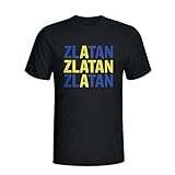 Zlatan Ibrahimovic Sweden Player Flag T-Shirt (Black)
