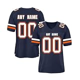 American Football Trikot Personalisiert, Sportshirt mit Frei Gestaltbarer Beschriftung für Verein, Schule und Freizeit schw