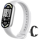 Xiaomi Smart Band 10 Fitness Tracker(2025), 1.72'' AMOLED Display mit 1500 Nits, Mi band 10-neue Überwachung der Schwimmherzfrequenz, 5ATM wasserdicht, 21 Tage Akkulaufzeit, 150+ Trainingsmodi, Silb