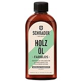 SCHRADER Holzöl - Möbelöl Farblos - Pflegeöl für Holzmöbel & Holzoberflächen - 250ml - Made in Gemany