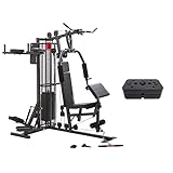 Christopeit Sport SP 5000 inkl. Gewichtsplattenset - Kraftstation für Oberkörper, Rücken, Arme, Bauch, Beine, Multi-Gy