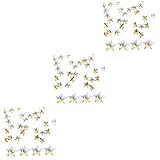 SHINEOFI 135 Stk DIY Dekorationen Sterndekoration aus Glas Regenbogen Schmuck ohrringe Ohrring-Stern-Charme Sternanhänger für Halskette Kristall Material Bohrer einfügen V