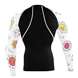 FANTAZIO Langarmshirt mit niedlichem Sonnenmotiv für Mountainbike, Rennrad, Fahrrad, Sportshirt Gr. XL, 1