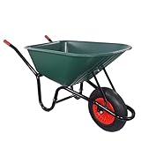 GARMIO® Schubkarre 85 Liter bis 150 kg Garten Bauschubkarre, Gummi-Luftreifen mit Felge - W