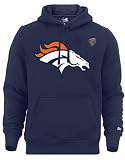 New Era Sweater NFL Denver Broncos blau Team Logo Kapuzenpullover Hoody mit CapSpin Pin - XXL