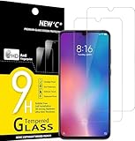 NEW'C 2 Stück für Xiaomi Mi 9 für Panzerglas, Frei von Kratzern, 9H Härte, HD Displayschutzfolie, 0.33mm Ultra-klar, Ultrabeständig