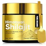Shilajit-Original-Himalaya-2024-Natural-Shilajit-Resin mit Fulvicsäure Mineralien Unterstützt Ausdauer und Vitalität, Goldene, Energie Erhöhen, 50g