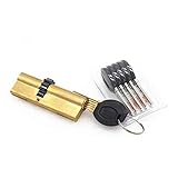 CKryzillix Zylinderschloss,Schließzylinder Zylindergetriebe Türzylinder 63 68 73 80 93 95mm Schloss Kern Sicherheit Messing Doppelter Spring Super mit AB-Schlüssel(73(30 43))