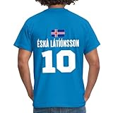 Spreadshirt Island Sauf Trikot 10 Eska Lationsson Fasching JGA Männer T-Shirt, 4XL, Royalb