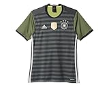 adidas Herren UEFA Euro 2016 DFB Auswärtstrikot Replica Trikot, Dark Grey Heather/Off White/Base Green, S