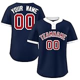 Generisch Personalisiert Atmungsaktiv Sporthemden Baseballtrikot Individuelles Baseball Jersey Schnelltrocknend T-Shirt Herren Damen Kinder Baseball Trikot Kurzarm Sportuniform Black Friday Angeb