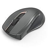 Hama kabellose Funk-Maus, ergonomisch (PC-Maus ohne Kabel, 7 Tasten, wireless Computer-Maus mit 2,4 GHz USB-Empfänger, silent ohne Klickgeräusche, Laser-Sensor, Auto DPI 800-2400) schwarz, groß