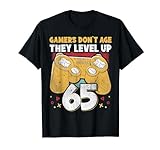 Gamers Don't Age They Level Up - Gamer 65. Geburtstag T-S