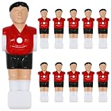 eyepower 11 Tischkicker Figuren 16mm - Türkei Trikot Rot Schwarz - Tisch Fussball Kicker Figuren - Tisch Fussballspiel Zubehör Fußball Kickertisch Ersatzteile Tischfussball Figuren Kicker T