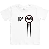 Österreich Nationalmannschft Trikot Fanshirt Nr 12 Unisex Baby T-Shirt Gr. 66-93 18-24 Monate / 93 Weiß
