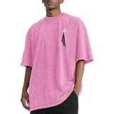 Herren-T-Shirts, Vintage, lässig, Rundhalsausschnitt, kurze Ärmel, locker, Retro, gewaschen, christlicher Kreuzdruck, Shirt, Sport, Workout, Fitnessstudio, Z01-hot pink, S