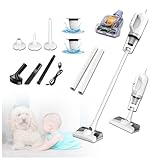 LRF-yxkj Akku Staubsauger Tierhaare 5 in 1 Mit Wischfunktion,200ml Wassertank, Kabelloser Staubsauger Für Tierhaare, Teppich, Zuhause Und Hartb