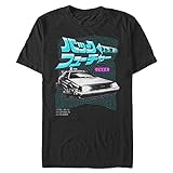 Back To The Future Herren Kanji Delorean T-Shirt, schwarz, 3XL