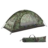 1 2 Personen Camping Zelt Ultraleicht Camouflage Garten Sonnenschutz Outdoor Wandern Zelt für Trekking, Camping(1 Person)
