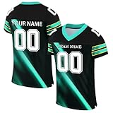 Personalisiertes American FootballTrikot Custom Football Jersey Personalized Printed Team Name & Number Fußballtrikot für Männer Frauen Jugend Unisex Schnelltrocknend Atmungsaktiv T Shirts(#A 2)