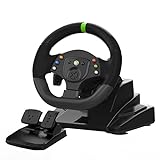DOYO Xbox 360 Gaming Rennlenkrad 180° lenkräd Racing Steering Wheel mit Pedalen für Xbox 360, PC, Playstation 3, Android, Nintendo Switch Driving Force Lenkrad Lenkbereich für Rennsp