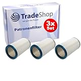 3x Trade-Shop Patronenfilter/Rundfilter/Lamellenfilter kompatibel mit Kärcher NT 200, NT 601, NT 602, NT 602 LP, NT 802 I Staubsauger Industriesaug