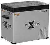 CROSS TOOLS elektrische Kühlbox - Kompressor Gefrierbox 37 Liter (Kühlleistung bis -20° C, Für Camping, Auto, Van, Boote, tragbarer Kühlschrank mit App, 230V/12V/24V, 65x37,5x42,7cm) ICEBOX 40, 68061