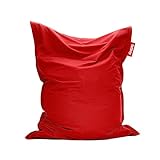 Fatboy Original Outdoor Sitzsack Rot - Garten Beanbag - Sitzkissen für draußen - Für Erwachsenen und Kinder - 180 x 140