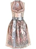Alpenmärchen Midi Dirndl Cleo aus Exklusiver Kollektion inkl. Spitzenschürze Gr.40 - ALM900