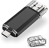 USB C OTG Stick 128GB RAOYI USB 3.0 Type C Stick Dual USB Speicherstick 2-IN-1 Flash Laufwerk 128 GB für Tablet/Smartphone/Android/PC/Laptop/Windows/IOS (Schwarz)