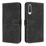OKZone Kompatibel mit Xiaomi Mi 9 Hülle, PU Leder Handyhülle Tasche Wallet Schutzhülle Xiaomi Mi 9, Flip Cover Klappbar Stoßfeste Brieftasche Etui mit Magnet Kartenfach TPU Lederhülle (Schwarz)