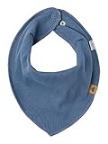 NAME IT Halstuch Baby Dreieckstuch UNI in Rippoptik Organic Cotton (China Blue)