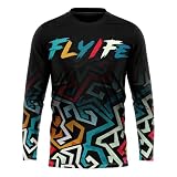 MTB Trikot,Herren Langarm MountainbikeShirt,Fahhradtrikot MTB Rennrad Trikot,Motocross-Jersey Langarm | Shirt Downhill Fahrrad Jersey Schnelltrocknend (P2,XL)