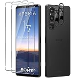 LiiLaa Schutzfolie für Sony Xperia 1 V für Panzerglas, 2 Stück Gehärtete Glas Schutz Folie mit 2 Stück Kameraschutz, 9H displayschutz Ultra-klar Schutzg