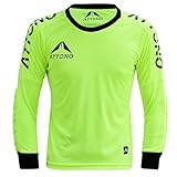 ATTONO Kinder Torwarttrikot Torwartshirt Fußball Torwart Trikot gepolstert - gelb 152
