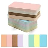 Kleine Blanko-Papier-Visitenkarten, 8,9 x 5,1 cm, Mini-Karteikarten als Geschenk, 8 Farben, blanko, Vokabeln, Lernkarten, doppelseitig, farbige Notizkarten, unliniert, 240 Stück