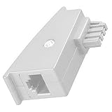 erenLine® Router/Modem Adapter, FritzBox Adapter; TAE F Stecker auf RJ45 Buchse; Adapter für für IP basierten DSL Anschluss mit Pin 4/5 Belegung