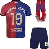 DMDMK Yamal #19 2024/2025 Heim Trikot Shorts und Socken Kinder und Jugend Größe (Heim, 26 (8-9 Jahre))