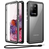 Beeasy für Samsung Galaxy S20 Ultra Hülle (6,9”), IP68 Wasserdicht Outdoor Handyhülle 360 Grad Schutzhülle, Stoßfest Staubdicht Panzerhülle mit Eingebautem Displayschutz für S20 Ultra Case, Schw