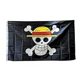 Join the One Piece Straw Hat Pirates with This Awesome Flag 90 * 150CM Polyester Pirate Monkey D.Luffy Skull Flag One Piece Straw Hat Pirates Trompete Banner Flag