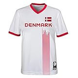 FIFA Offizielles Trikot der Frauenfussball-Weltmeisterschaft 2023 für Erwachsene, Dänemark, weiß,