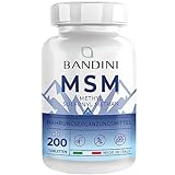 Bandini® MSM 2000mg + VITAMIN C | 200 Tabletten | Kompakteres MSM Pulver als bei Kapseln, ohne Magnesiumstearat | Hochdosiert, vegan, GVO-frei, ohne Zusätze, laborgeprü